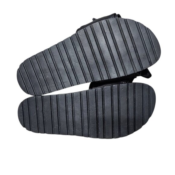 Torrid Black Satin Bow Pool Slides Slip On Flat Sandals - Picture 7 of 9